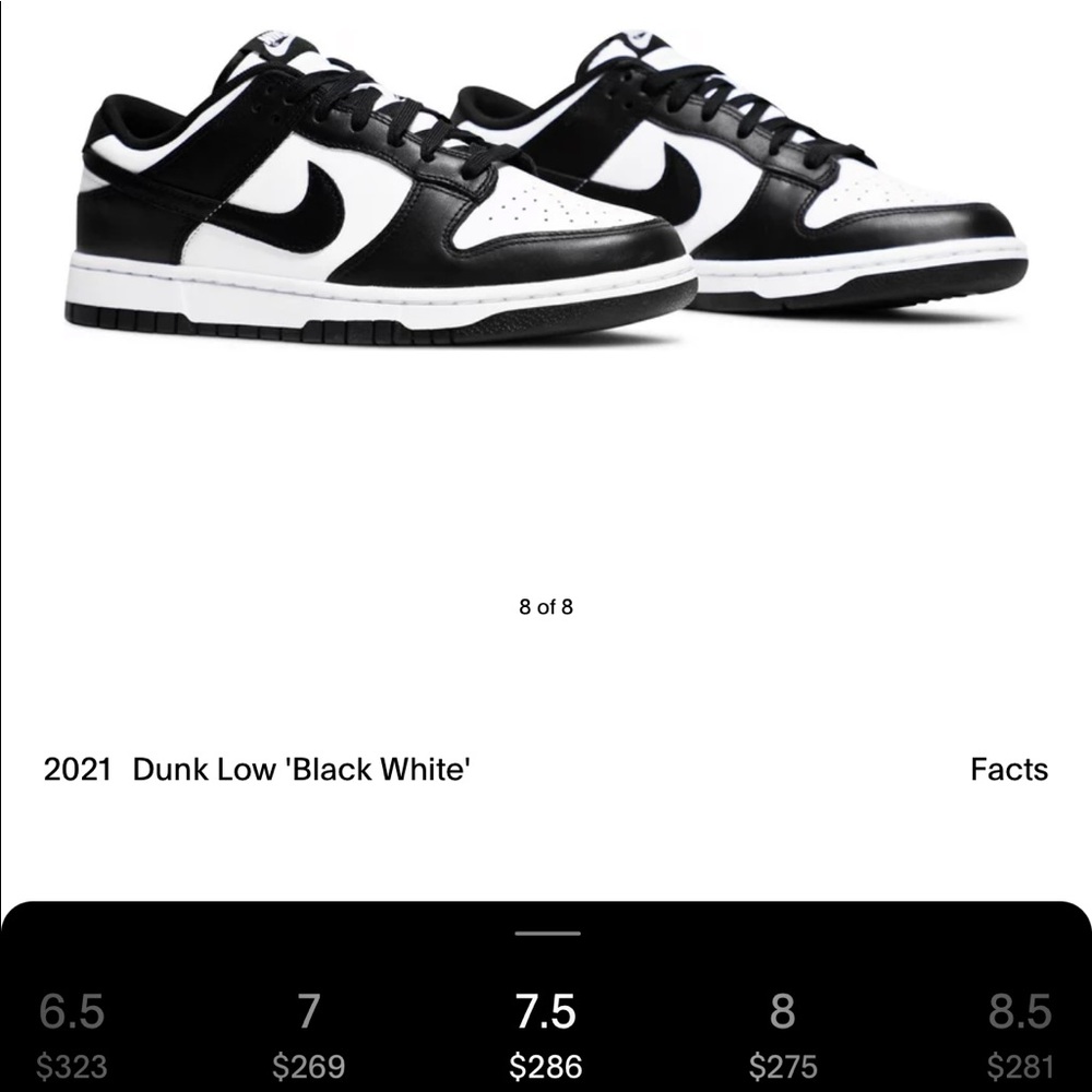 NEVER USED: Black and White Nike Dunk Low Retro